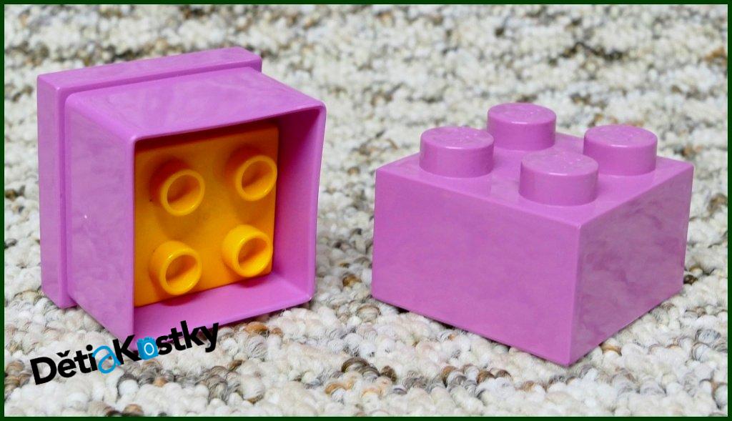 Lego® Duplo® Kostka Růžová Otevírací 4,5 x 4,5 cm