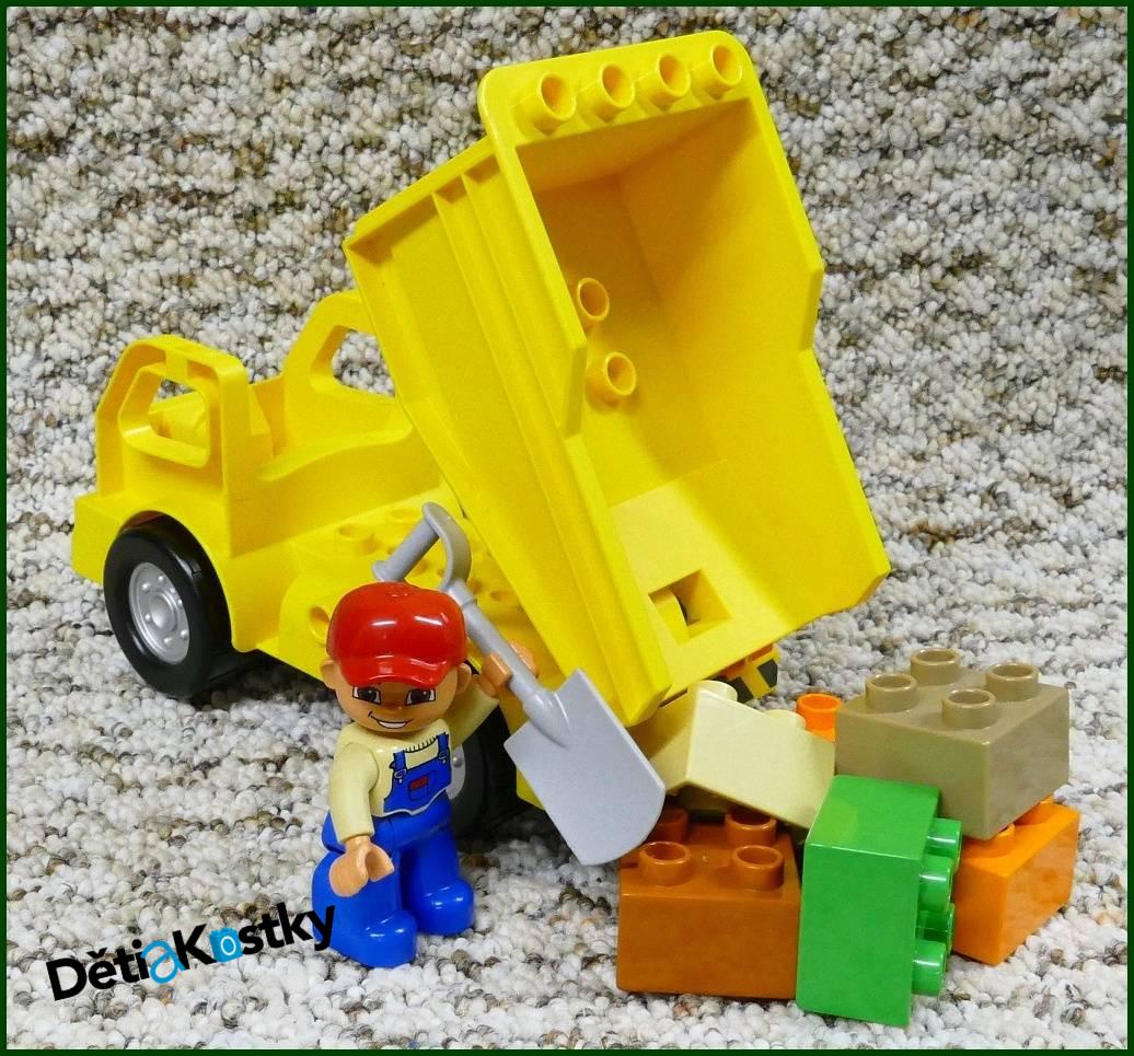Lego® Duplo® Nákladní Auto Vyklápěcí s Figurkou, Lopatou a Kostkami