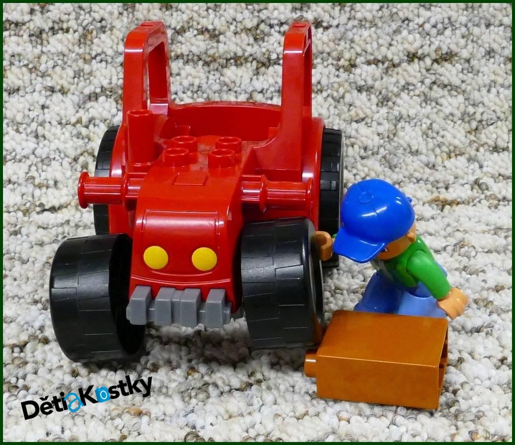Lego® Duplo® Traktor Velký Červený s Figurkou