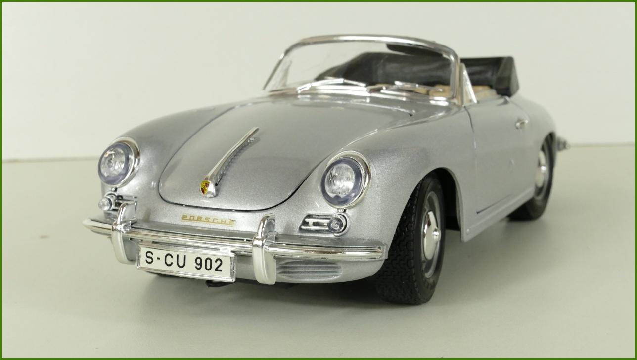 Kovový Model Bburago 1:18 - Porsche 356 B Cabriolet (1961) s Krabicí