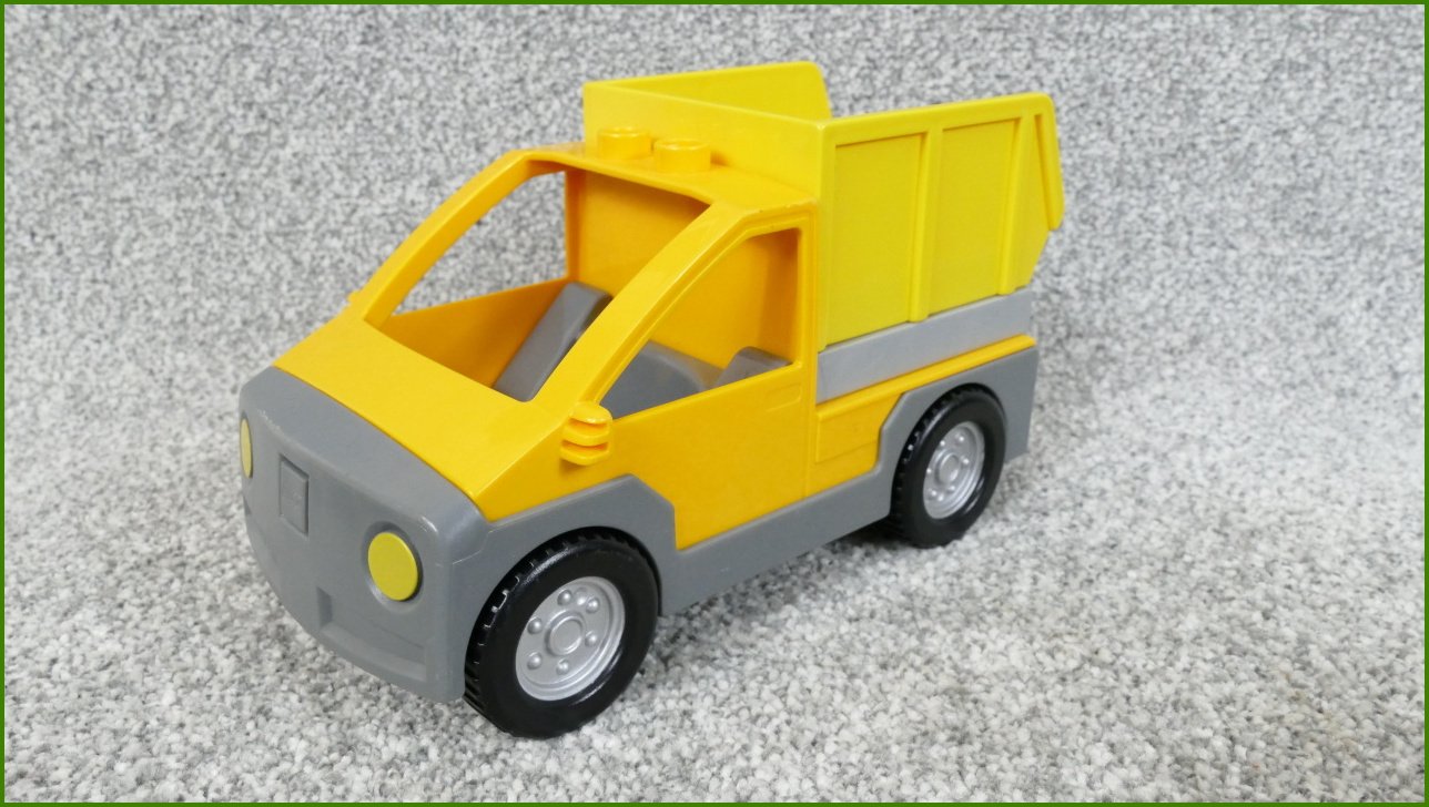 Lego® Duplo® Korba pro Nákladní a Jiná Auta (Žlutý-Šedá Základna)