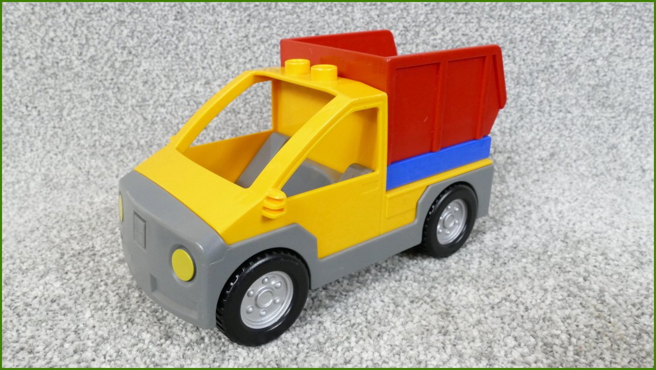 Lego® Duplo® Korba pro Nákladní a Jiná Auta (Červený-Modrá Základna)