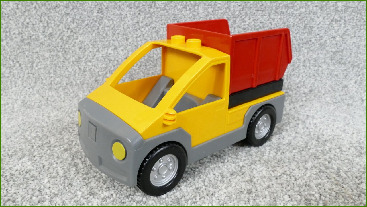 Lego® Duplo® Korba pro Nákladní a Jiná Auta (Červený-Černá Základna)