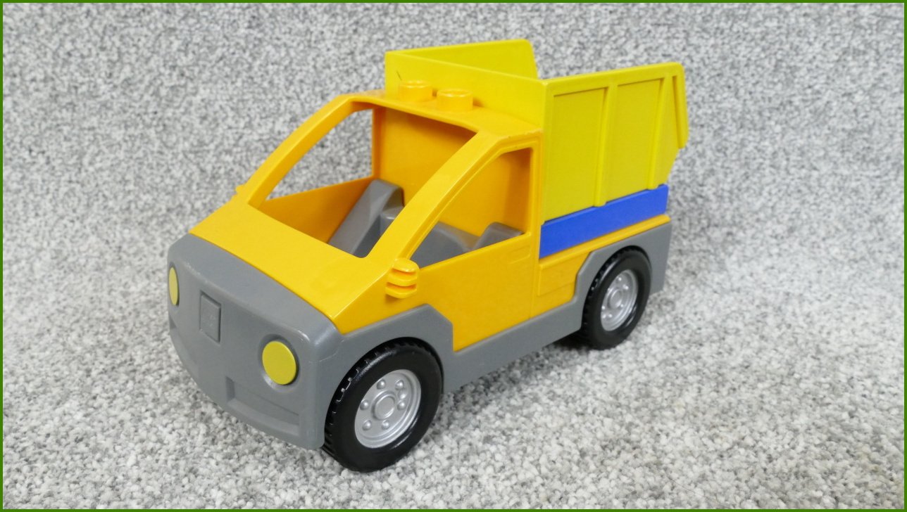 Lego® Duplo® Korba pro Nákladní a Jiná Auta (Žlutý-Modrá Základna)