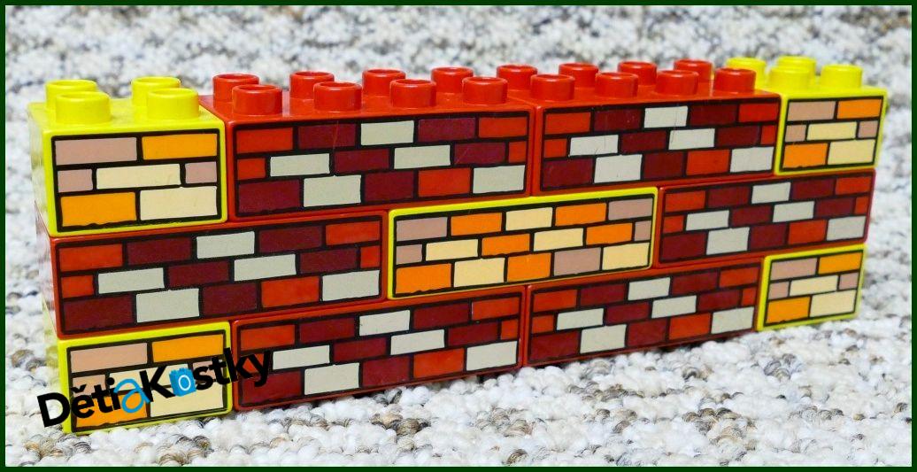 Lego® Duplo® Kostka Červená 2x2 Zeď