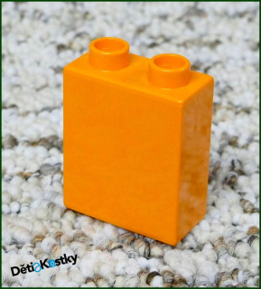 Lego® Duplo® Kostka 1x2x2 Tmavě Oranžová