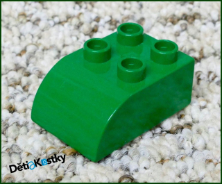 Lego® Duplo® Kostka 2x3 Zkosená Tmavě Zelená