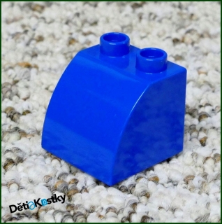 Lego® Duplo® Kostka 2x2 Zkosená Zakulacená Modrá
