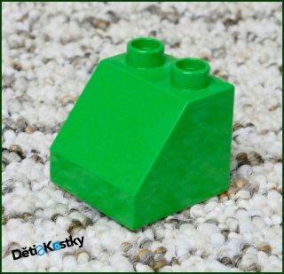 Lego® Duplo® Kostka 2x2 Zkosená Světle Zelená