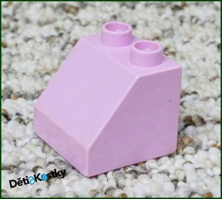Lego® Duplo® Kostka 2x2 Zkosená Růžová