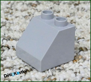 Lego® Duplo® Kostka 2x2 Zkosená Světle Šedá