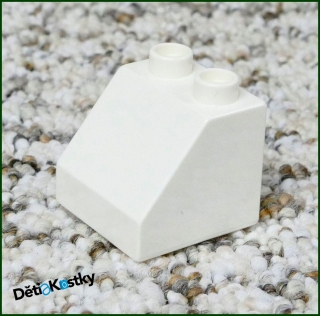 Lego® Duplo® Kostka 2x2 Zkosená Bílá