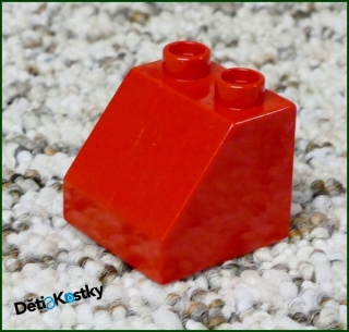 Lego® Duplo® Kostka 2x2 Zkosená Červená