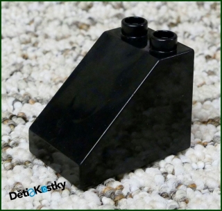 Lego® Duplo® Kostka 3x2 Zkosená Vysoká Černá