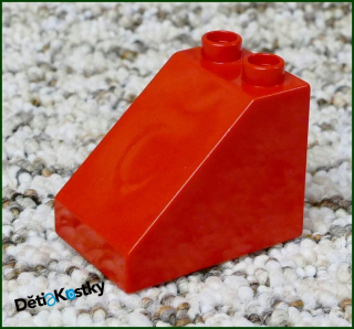 Lego® Duplo® Kostka 3x2 Zkosená Vysoká Červená