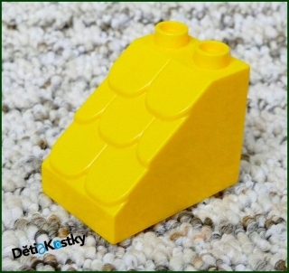 Lego® Duplo® Kostka 3x2 Stříška s Taškami Světle Oranžová