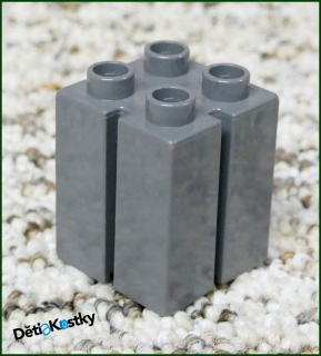 Lego® Duplo® Kostka 2x2x2 Šedá Se Zářezem