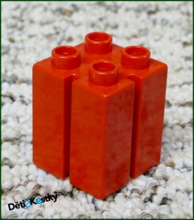 Lego® Duplo® Kostka 2x2x2 Červená Se Zářezem