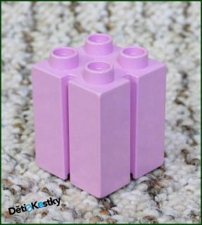 Lego® Duplo® Kostka 2x2x2 Růžová Se Zářezem