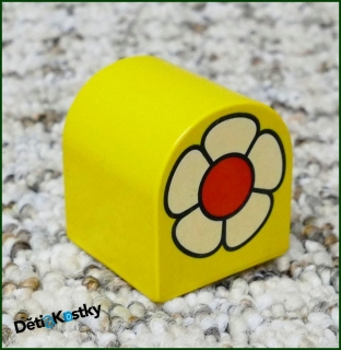 Lego® Duplo® Kostka 2x2 Půlkulatá Žlutá - Květina