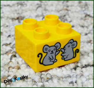 Lego® Duplo® Kostka 2x2 Žlutá - Myšky