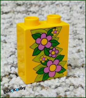Lego® Duplo® Kostka 1x2x2 Oranžová - Květiny