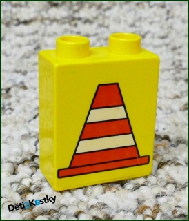 Lego® Duplo® Kostka 1x2x2 Žlutá - Kužel