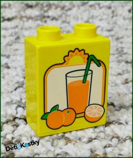 Lego® Duplo® Kostka 1x2x2 Žlutá - Džus