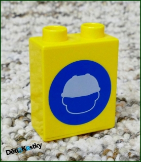 Lego® Duplo® Kostka 1x2x2 Žlutá - Helma