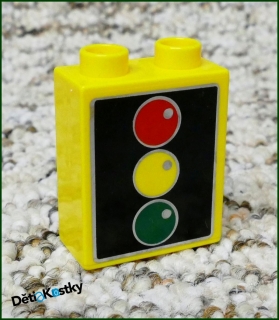 Lego® Duplo® Kostka 1x2x2 Žlutá - Semafor (3)