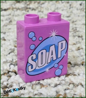 Lego® Duplo® Kostka 1x2x2 Růžová - Mýdlo
