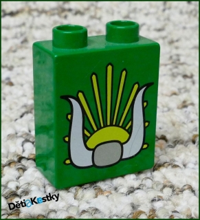 Lego® Duplo® Kostka 1x2x2 Tm. Zelená - Totem