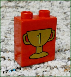 Lego® Duplo® Kostka 1x2x2 Červená - Pohár