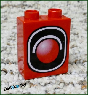 Lego® Duplo® Kostka 1x2x2 Červená - Semafor (1)