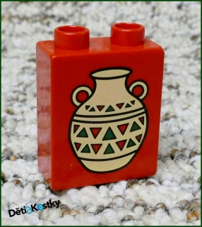 Lego® Duplo® Kostka 1x2x2 Červená - Amfora