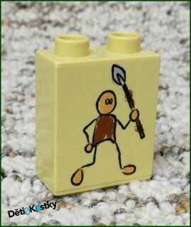 Lego® Duplo® Kostka 1x2x2 Béžová - Pravěký Člověk