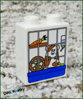 Lego® Duplo® Kostka 1x2x2 Bílá - Křeček