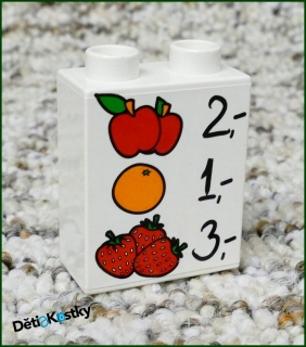 Lego® Duplo® Kostka 1x2x2 Bílá - Ceny Ovoce