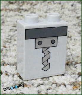 Lego® Duplo® Kostka 1x2x2 Bílá - Vrták