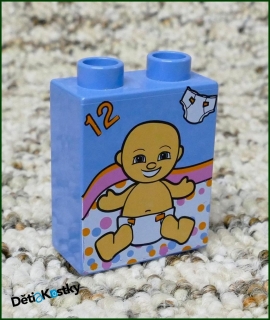 Lego® Duplo® Kostka 1x2x2 Sv. Modrá - Miminko