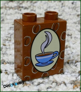 Lego® Duplo® Kostka 1x2x2 Hnědá - Káva