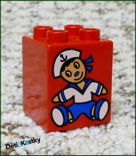 Lego® Duplo® Kostka 2x2x2 Červená - Námořník