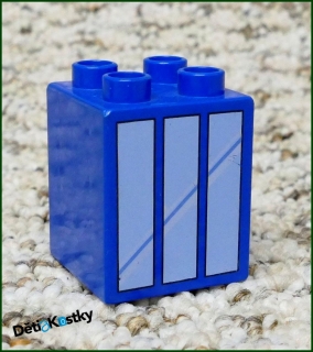 Lego® Duplo® Kostka 2x2x2 Modrá - Okno