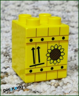 Lego® Duplo® Kostka 2x2x2 Žlutá - Bedna Slunečnic