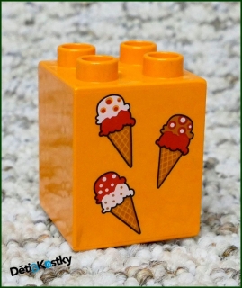 Lego® Duplo® Kostka 2x2x2 Oranžová - Zmrzliny