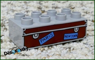 Lego® Duplo® Kostka 2x4 Šedá - Kufr (Paris)