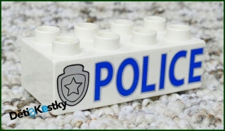 Lego® Duplo® Kostka 2x4 Bílá - Policie