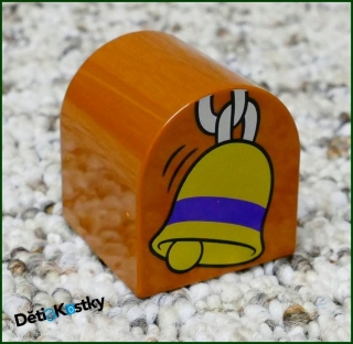Lego® Duplo® Kostka 2x2 Zaoblená Hnědá - Zvonek
