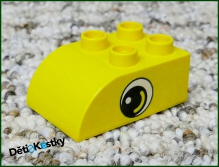 Lego® Duplo® Kostka 2x3 Zaoblená Žlutá - Obrázek Oko