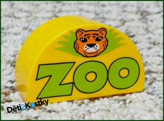 Lego® Duplo® Kostka Půlkulatá Oranžová - Zoo s Tygrem